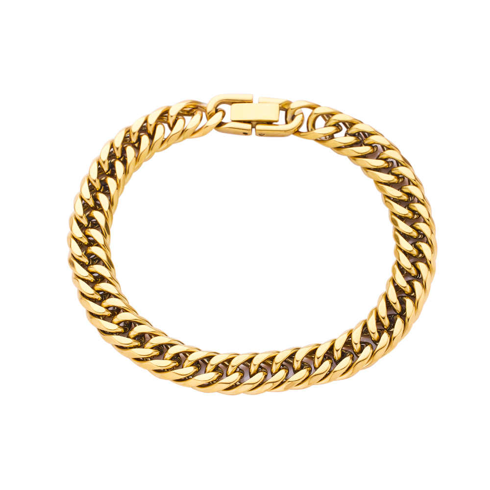 Unik Men's Stainless Steel 18K Gold Plated Fashion Creative Bracelet