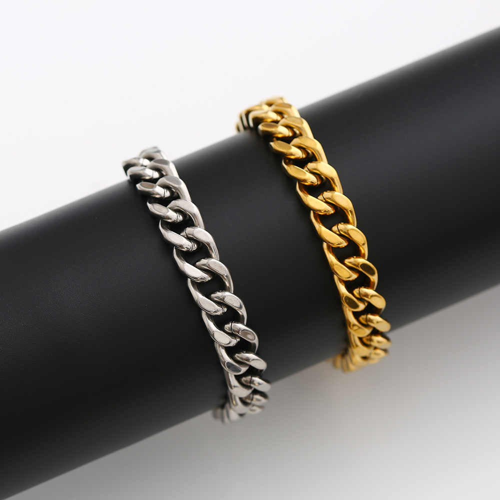 Unik Men's Stainless Steel 18K Gold Plated Creative Fashion Bracelet