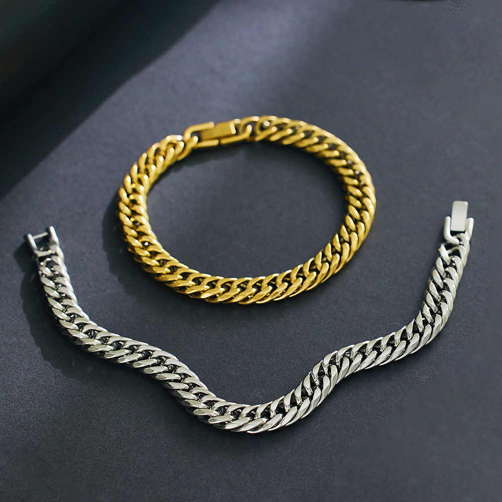 Unik Men's Stainless Steel 18K Gold Plated Fashion Creative Bracelet