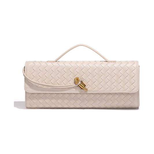 Unik Evening Woven Crossbody Leather Clutch for Women Casual Fashion Shoulder Handbag