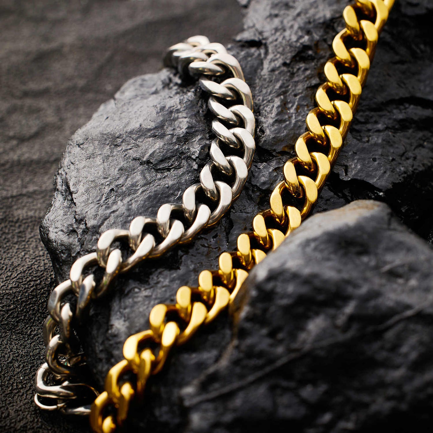 Unik Men's Stainless Steel 18K Gold Plated Creative Fashion Bracelet