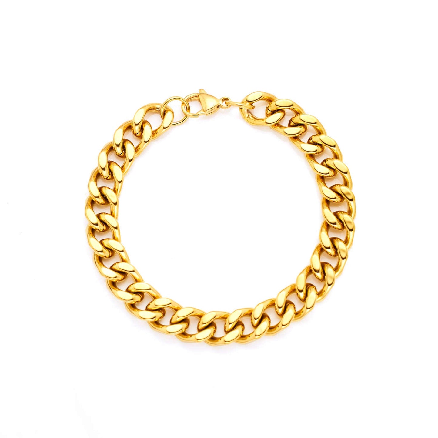 Unik Men's Stainless Steel 18K Gold Plated Creative Fashion Bracelet