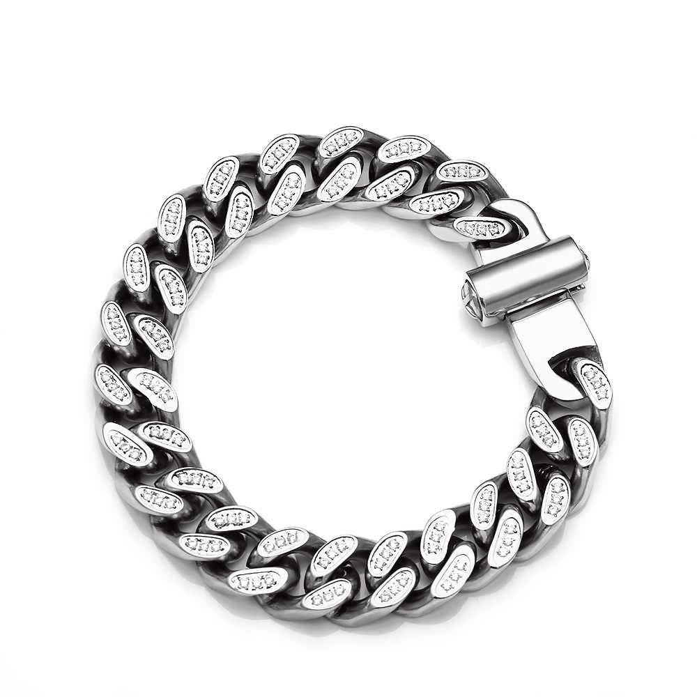 Unik Men's Stainless Steel 18K Gold Plated Creative Fashion Bracelet