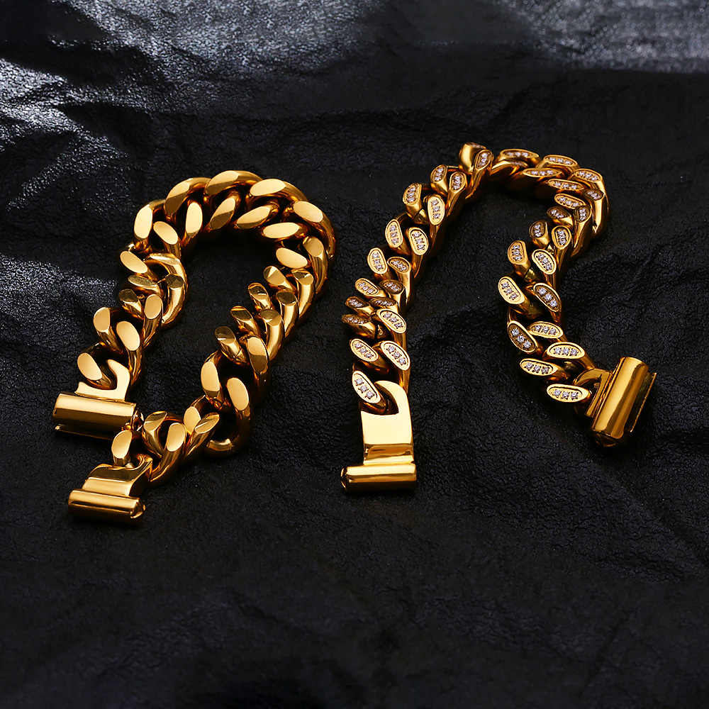 Unik Men's Stainless Steel 18K Gold Plated Creative Fashion Bracelet