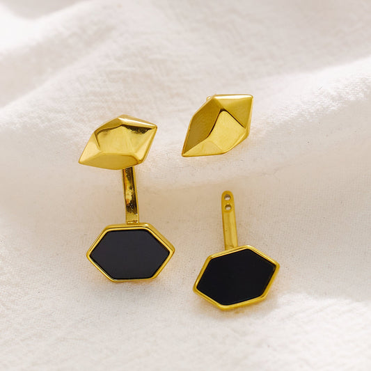 Unik earrings in stainless steel plated 18K gold