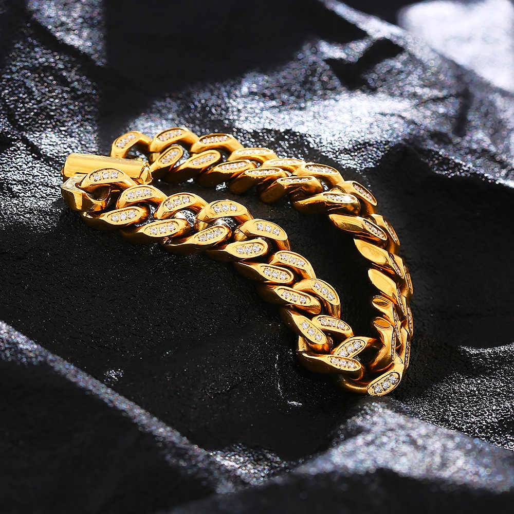 Unik Men's Stainless Steel 18K Gold Plated Creative Fashion Bracelet