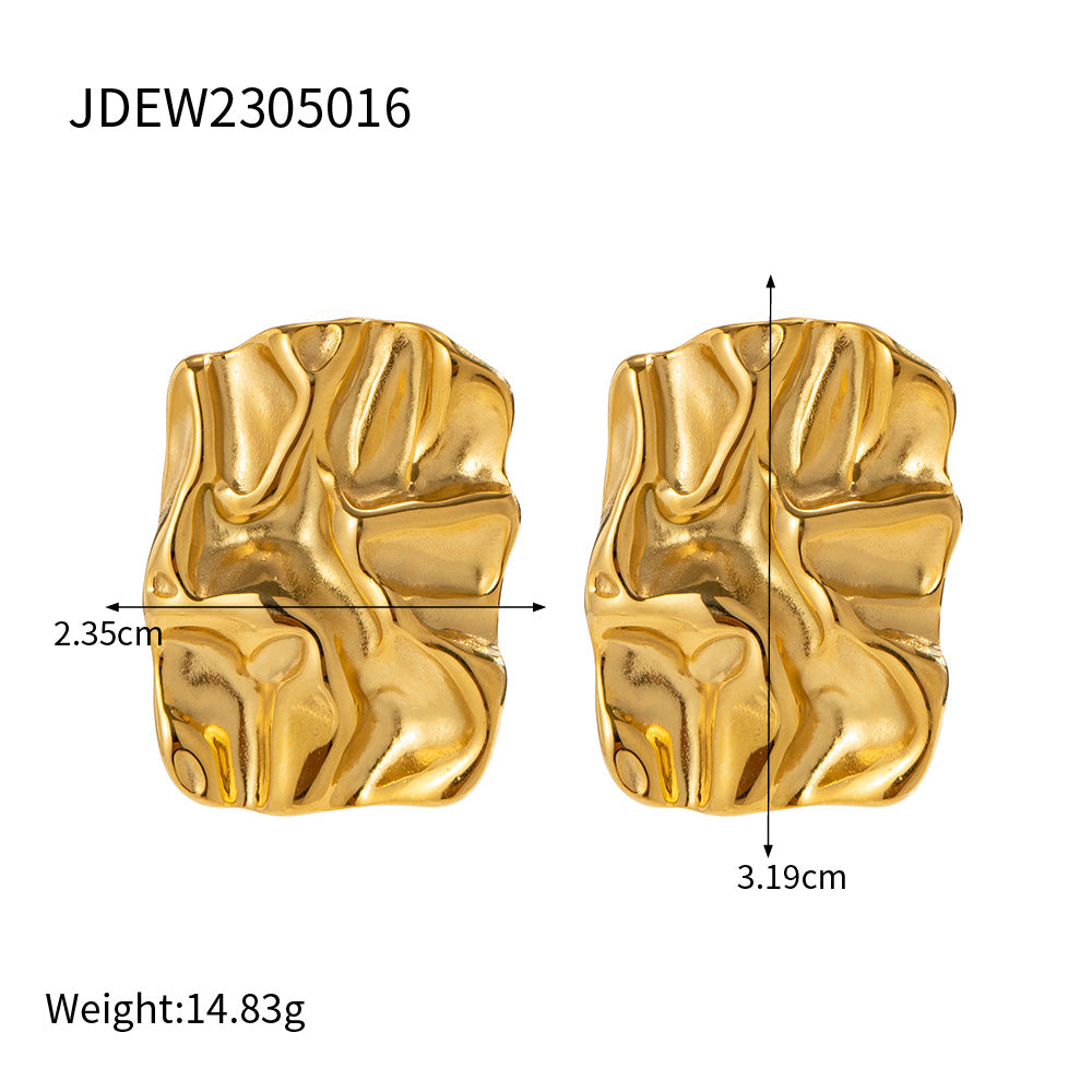 Unik 18-karat gold plated stainless steel earrings
