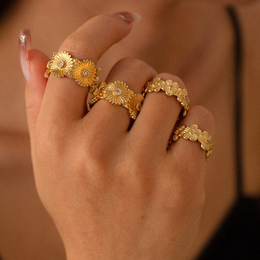 Unik Open ring set with diamond