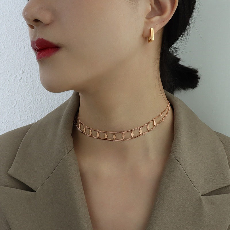 Unik Irregular sequin clavicle necklace accessory clavicle chain anti-allergy