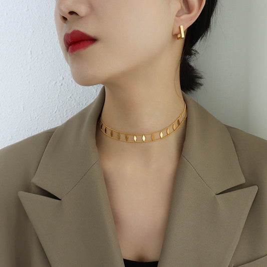 Unik Irregular sequin clavicle necklace accessory clavicle chain anti-allergy