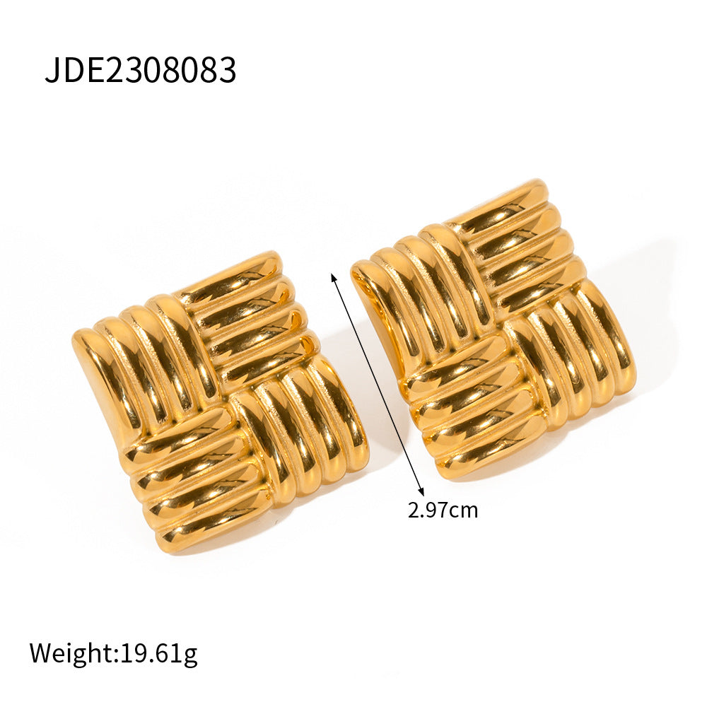 Unik 18-karat gold plated stainless steel earrings