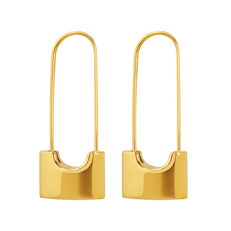 Unik Lock earrings made of titanium steel