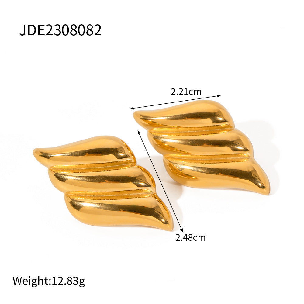 Unik 18-karat gold plated stainless steel earrings