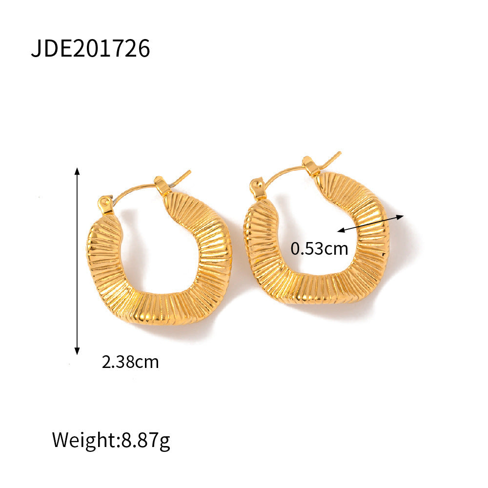 Unik 18-karat gold plated stainless steel earrings