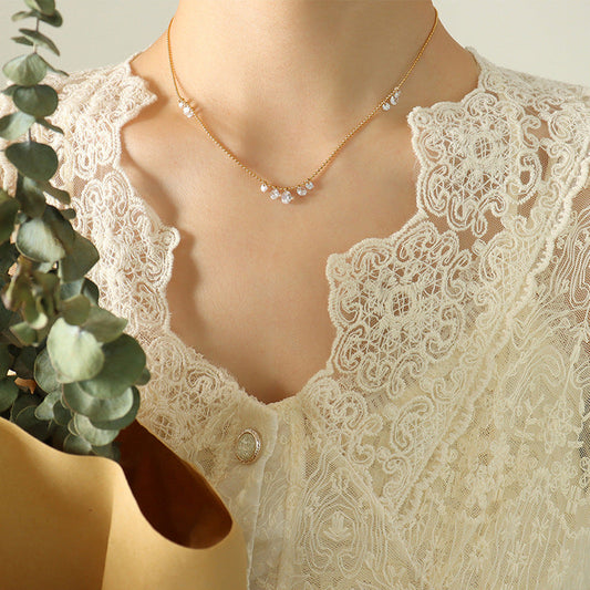 Unik Bright zircon pendant necklace