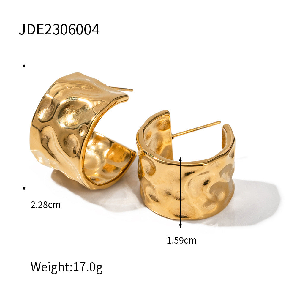 Unik 18-karat gold plated stainless steel earrings