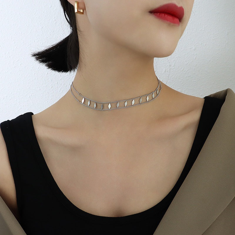 Unik Irregular sequin clavicle necklace accessory clavicle chain anti-allergy