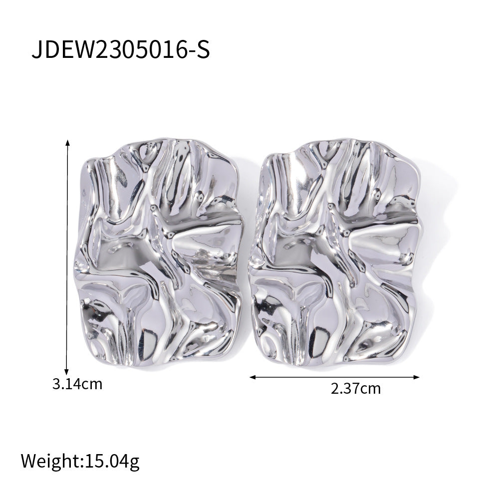 Unik 18-karat gold plated stainless steel earrings