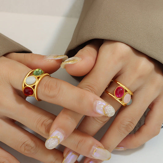 Unik Multi-colored bead ring